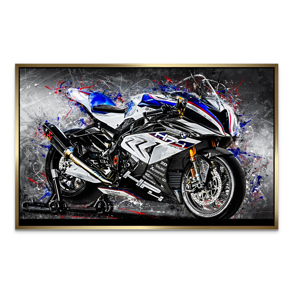 BMW HP4 Race Abstrakt AluDibond Bild INGALERIE