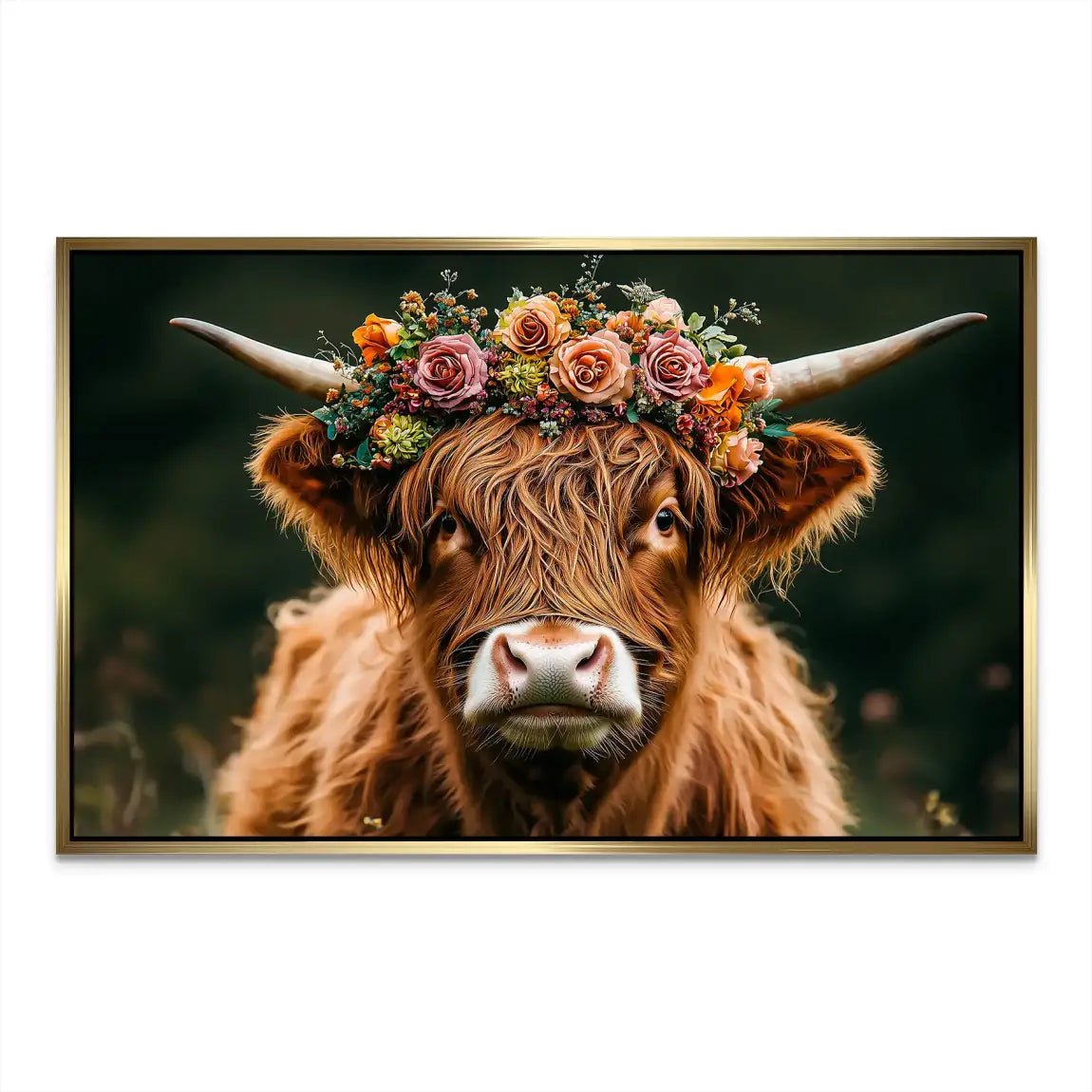 Highland Cow AluDibond Bild INGALERIE