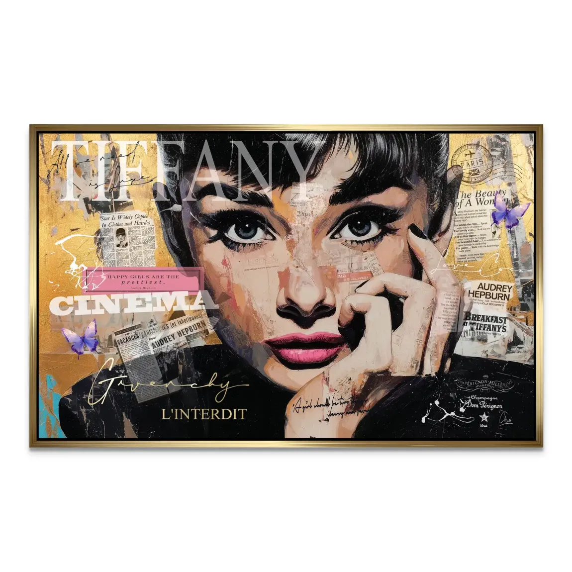 Audrey Pop Art AluDibond Bild