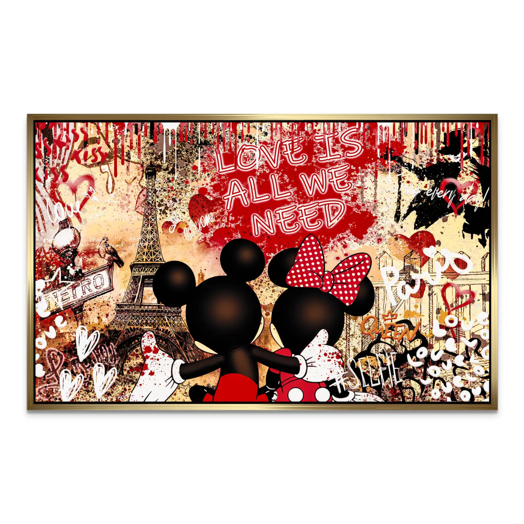 Micky & Minnie Love Retro AluDibond Bild INGALERIE