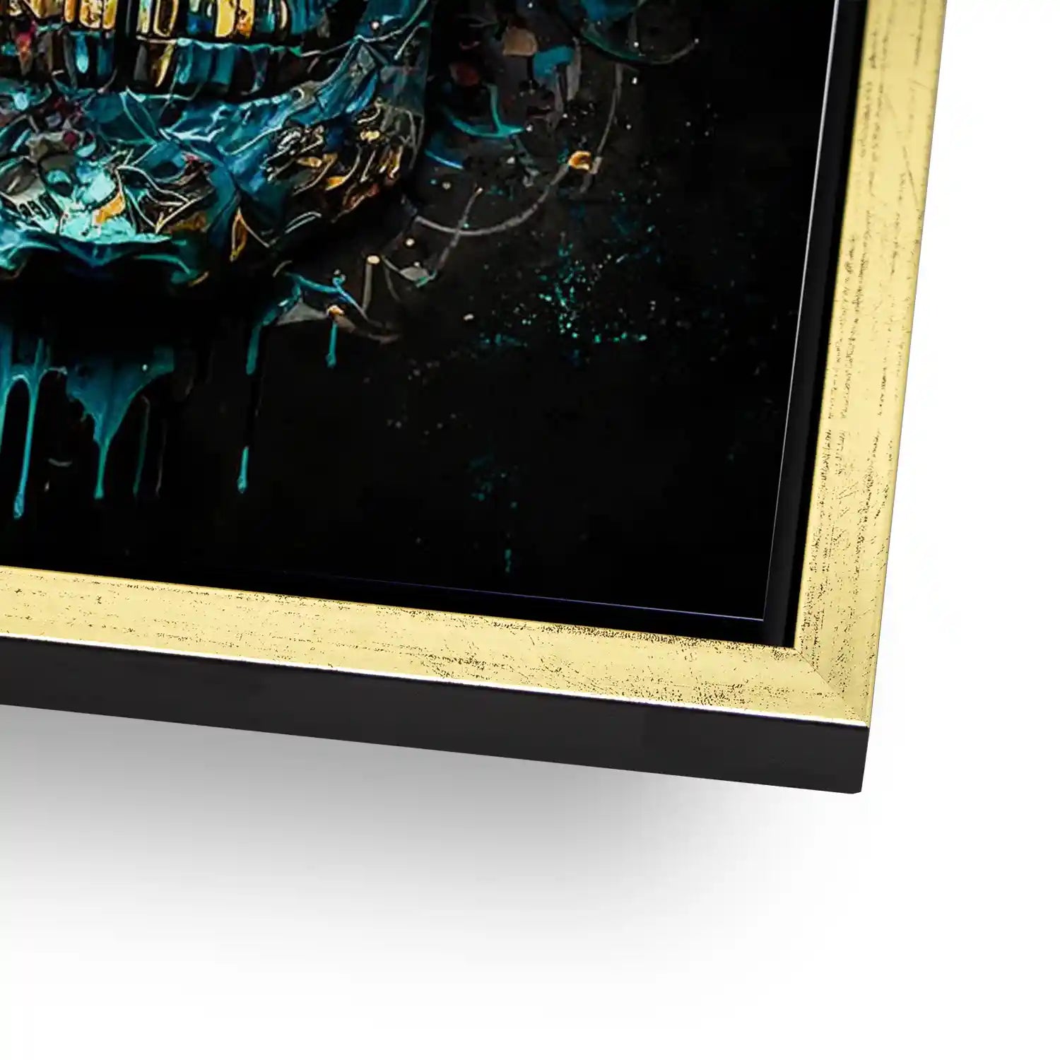 Totenkopf Gold Style Alu Dibond Bild INGALERIE