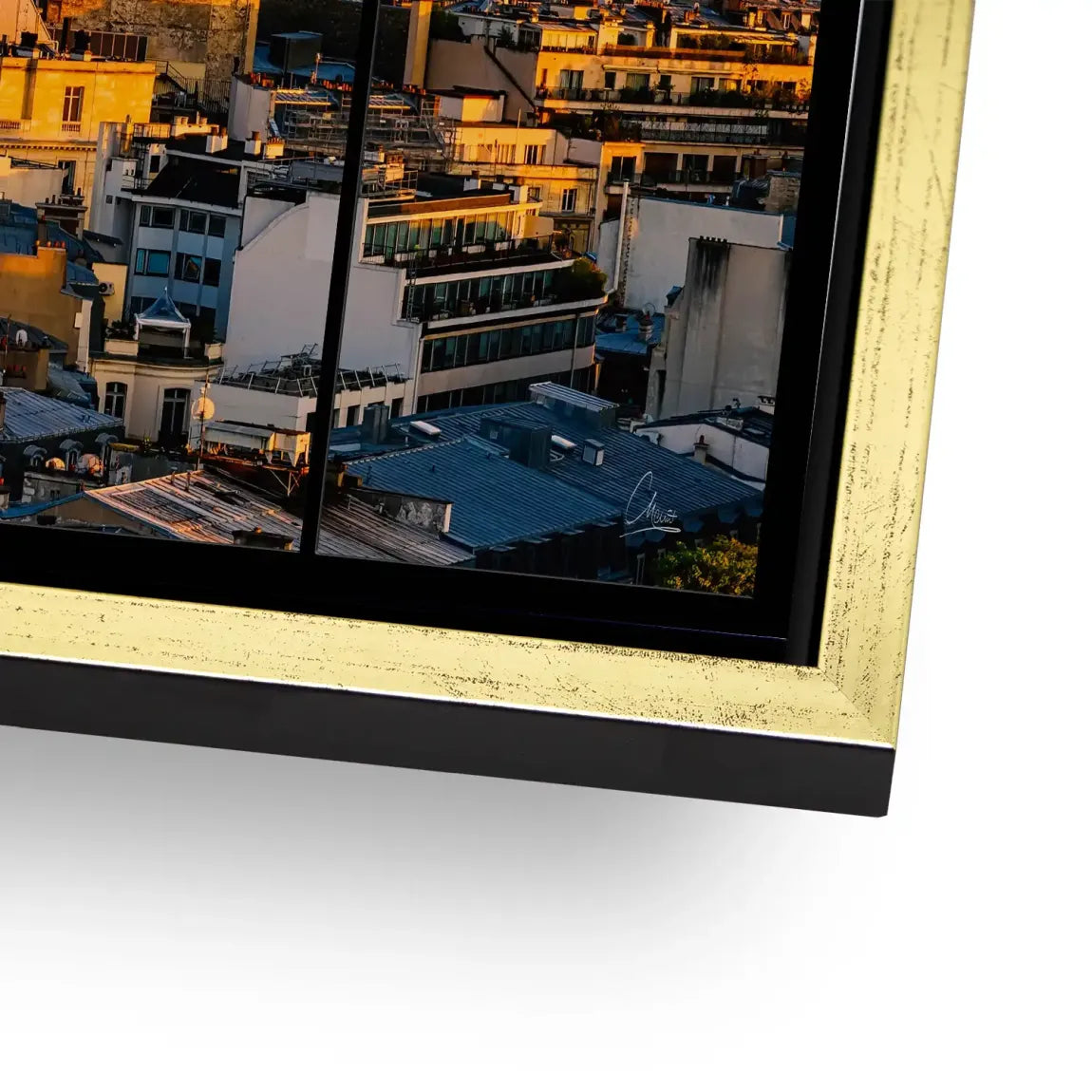 Sunset View Paris Alu Dibond Bild