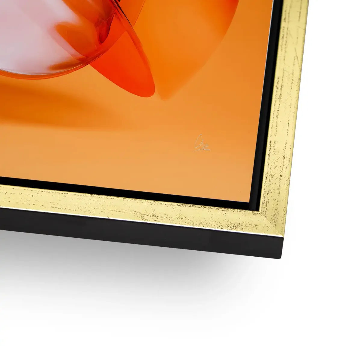 Orange Amber Abstrakt Alu Dibond Bild