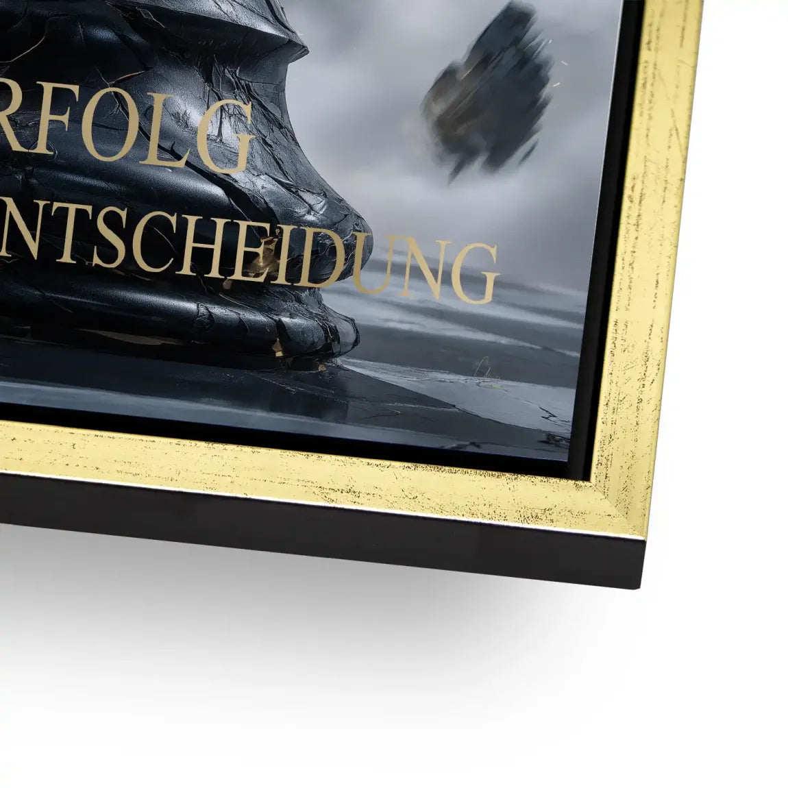Schwarze Entscheidung Alu Dibond Bild