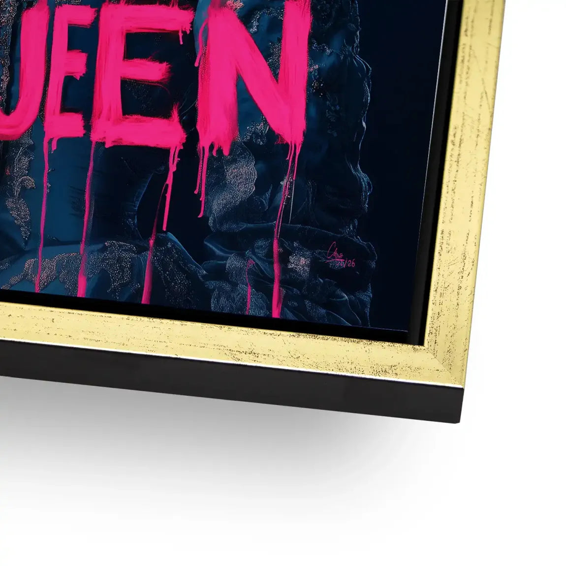 Queen Neon Art Alu Dibond Bild