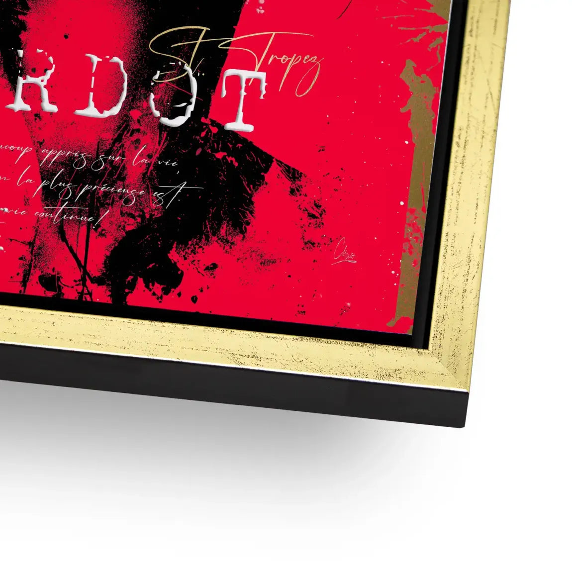 Brigitte Bardot Red Art Alu Dibond Bild