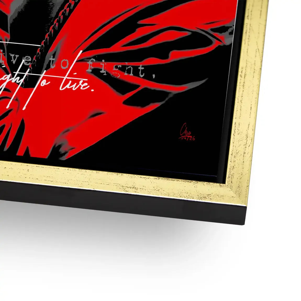 Tupac Fight Alu Dibond Wandbild