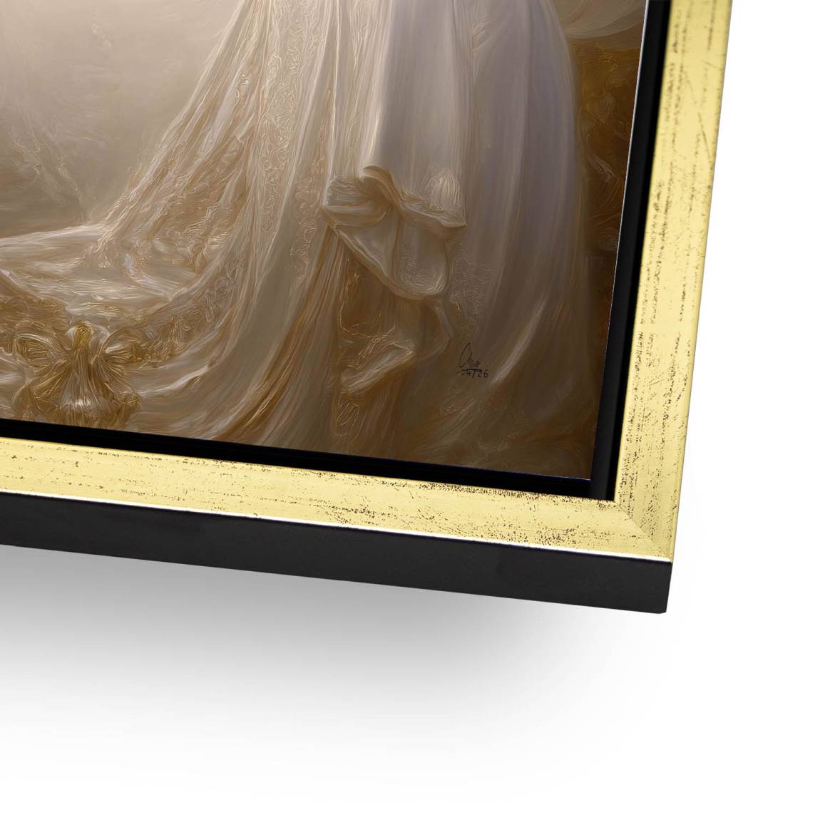Goldener Buddha Alu Dibond Wandbild