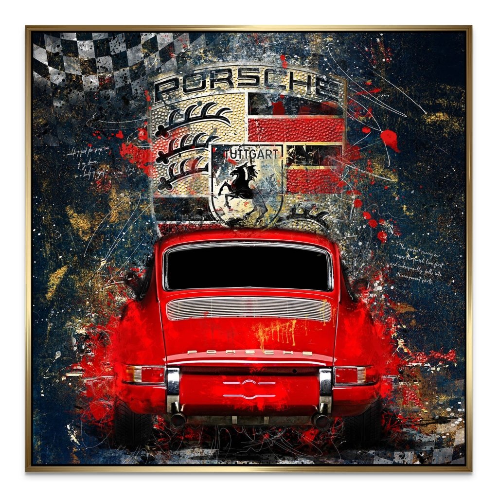 Porsche 911 Modern Abstrakt AluDibond Bild INGALERIE