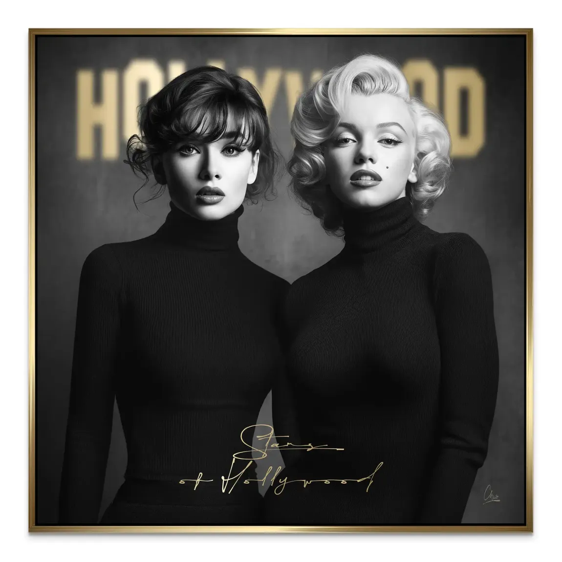 Audrey & Marilyn Hollywood Alu Dibond Bild