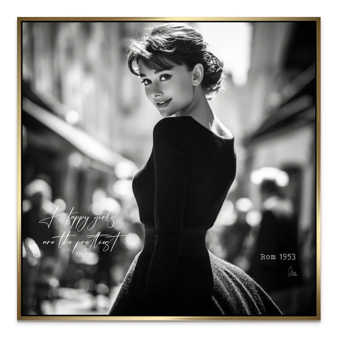 Audrey Hepburn Roma Alu Dibond Bild