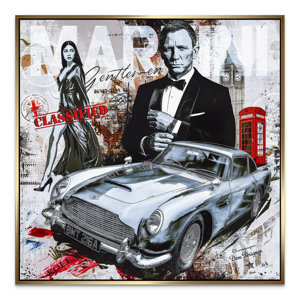 James Bond Martini Style AluDibond Bild INGALERIE