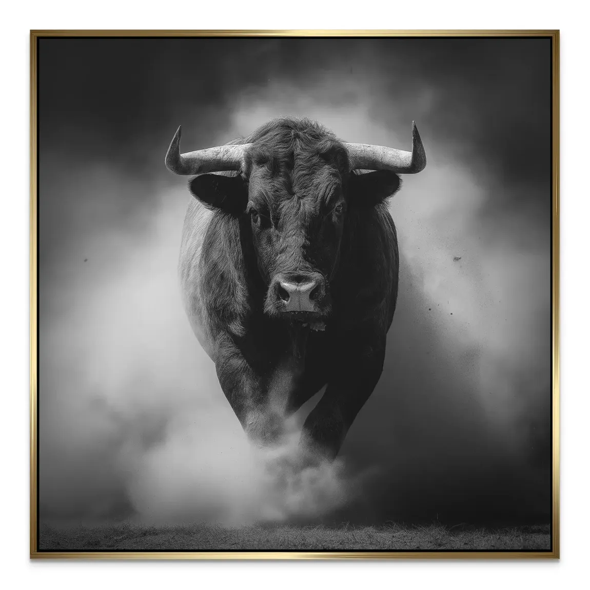 Stier Noir Alu Dibond Wandbild