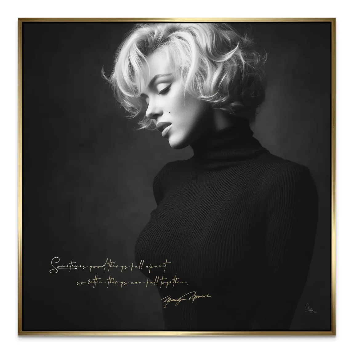 Marilyn Monroe Zitat Alu Dibond Wandbild