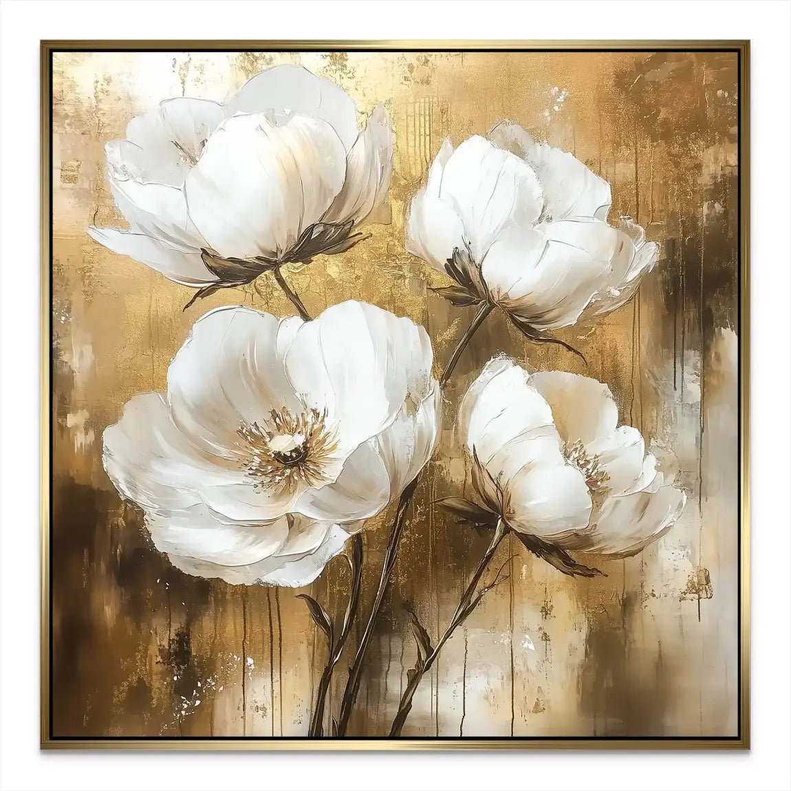 Flower Gold Style AluDibond Bild INGALERIE