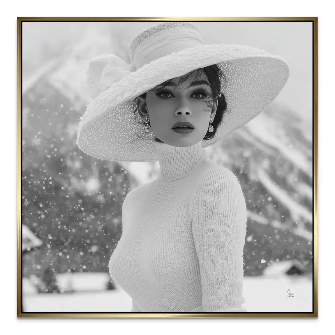 Audrey Hepburn Aspen Portrait Alu Dibond Bild
