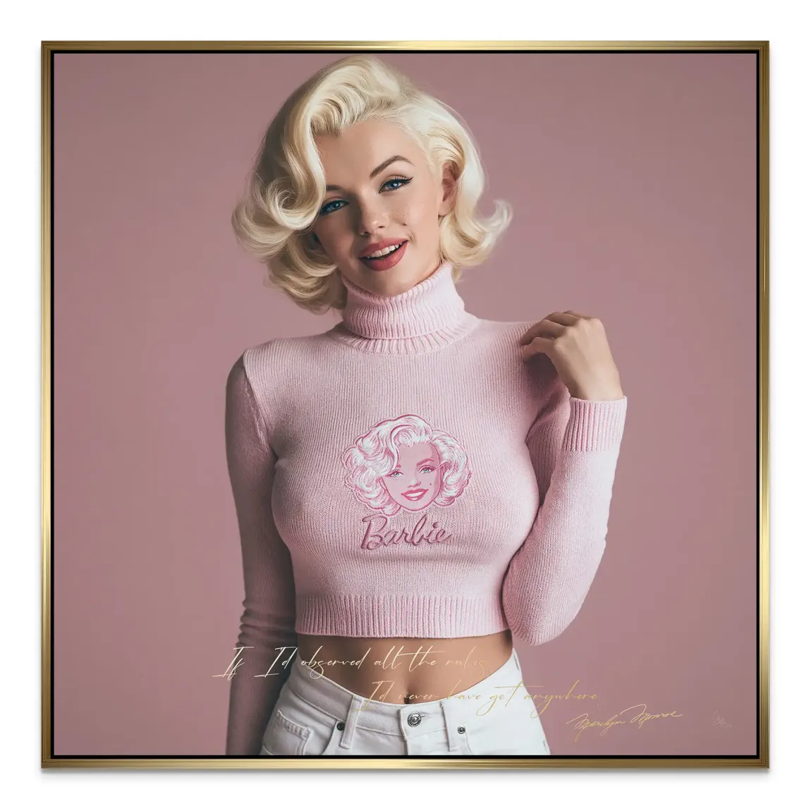 Marilyn Monroe Blush Alu Dibond Wandbild