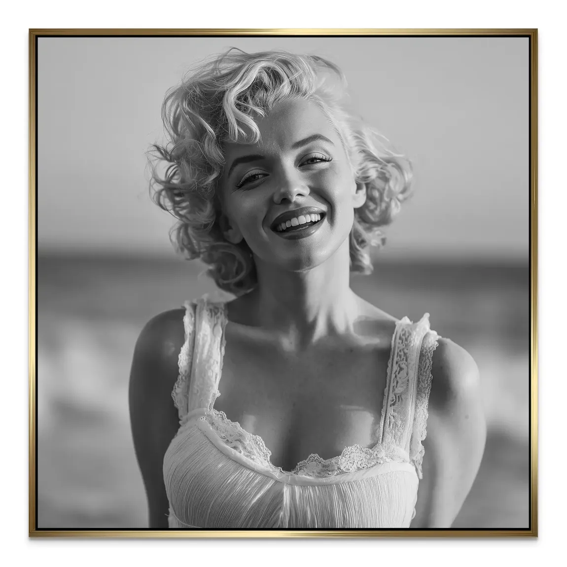 Marilyn Monroe Summer Beach Alu Dibond Bild