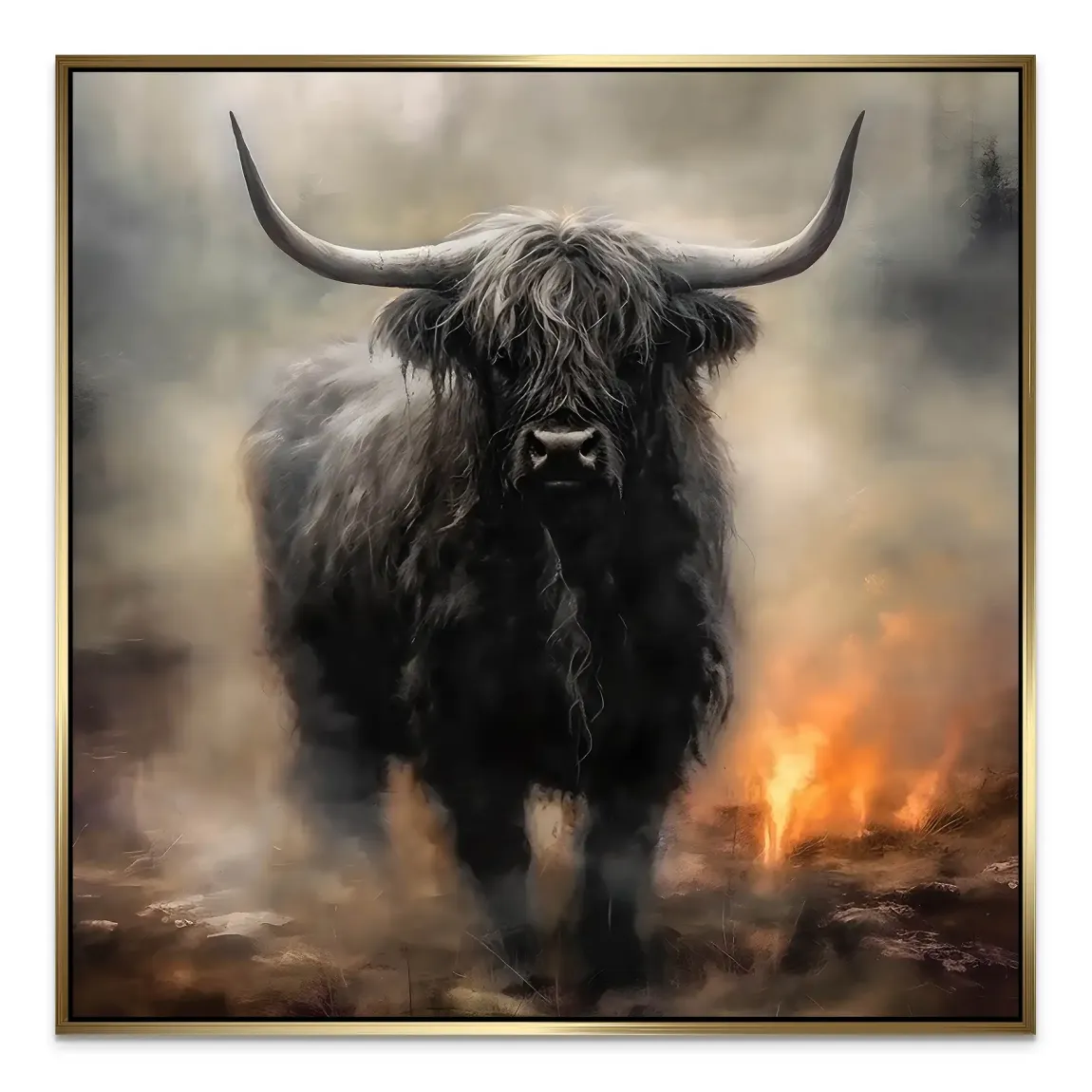 Highland Rind Alu Dibond Wandbild