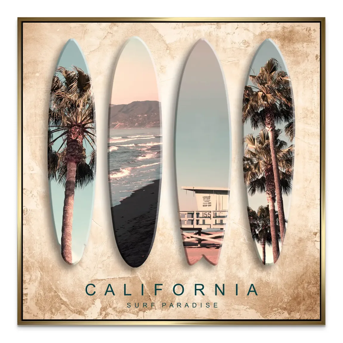 California Coast Art Alu Dibond Bild