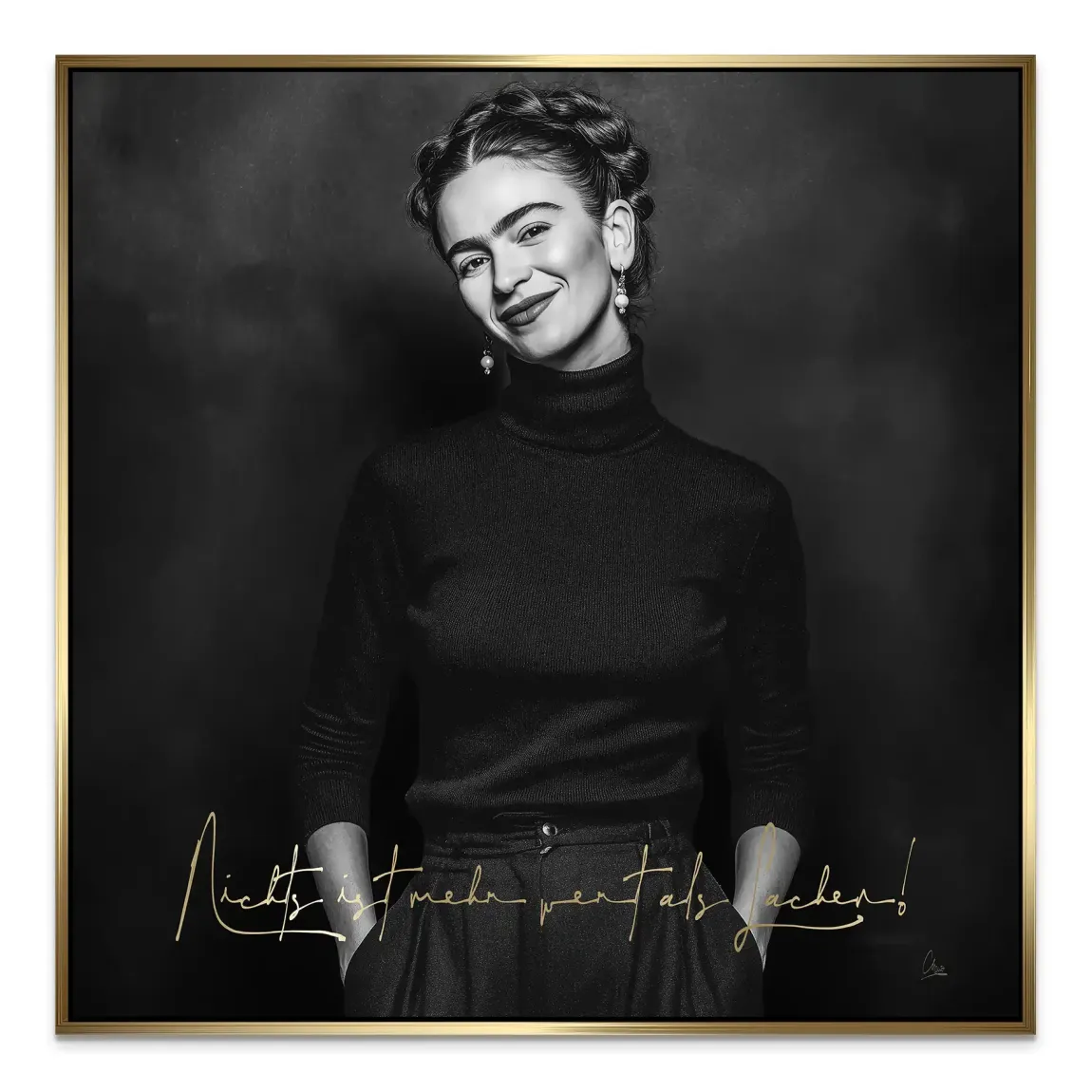 Frida Kahlos Lachen Alu Dibond Bild