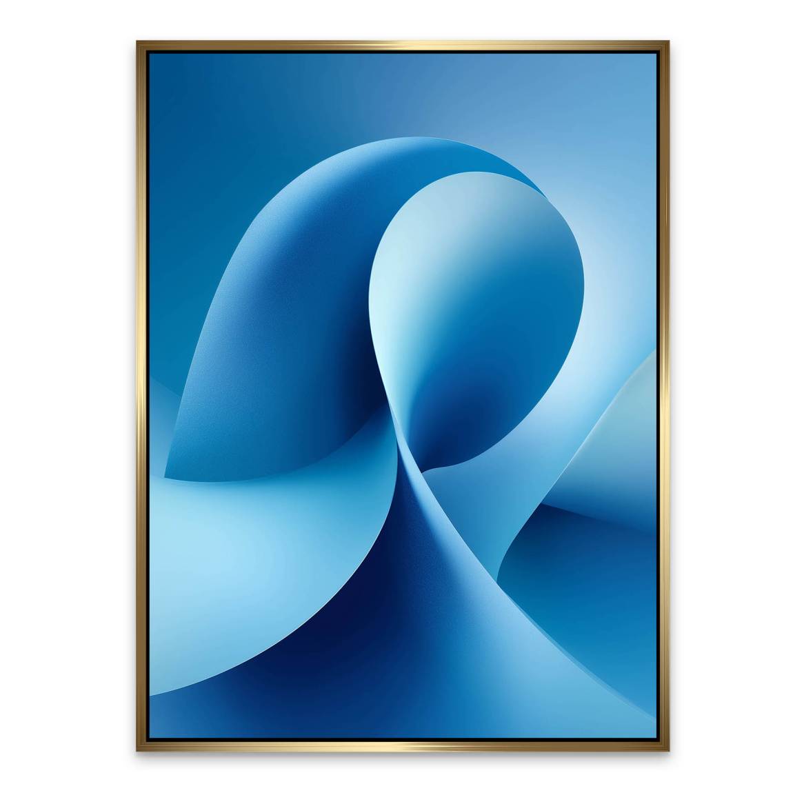 Blaue Welle Alu Dibond Wandbild