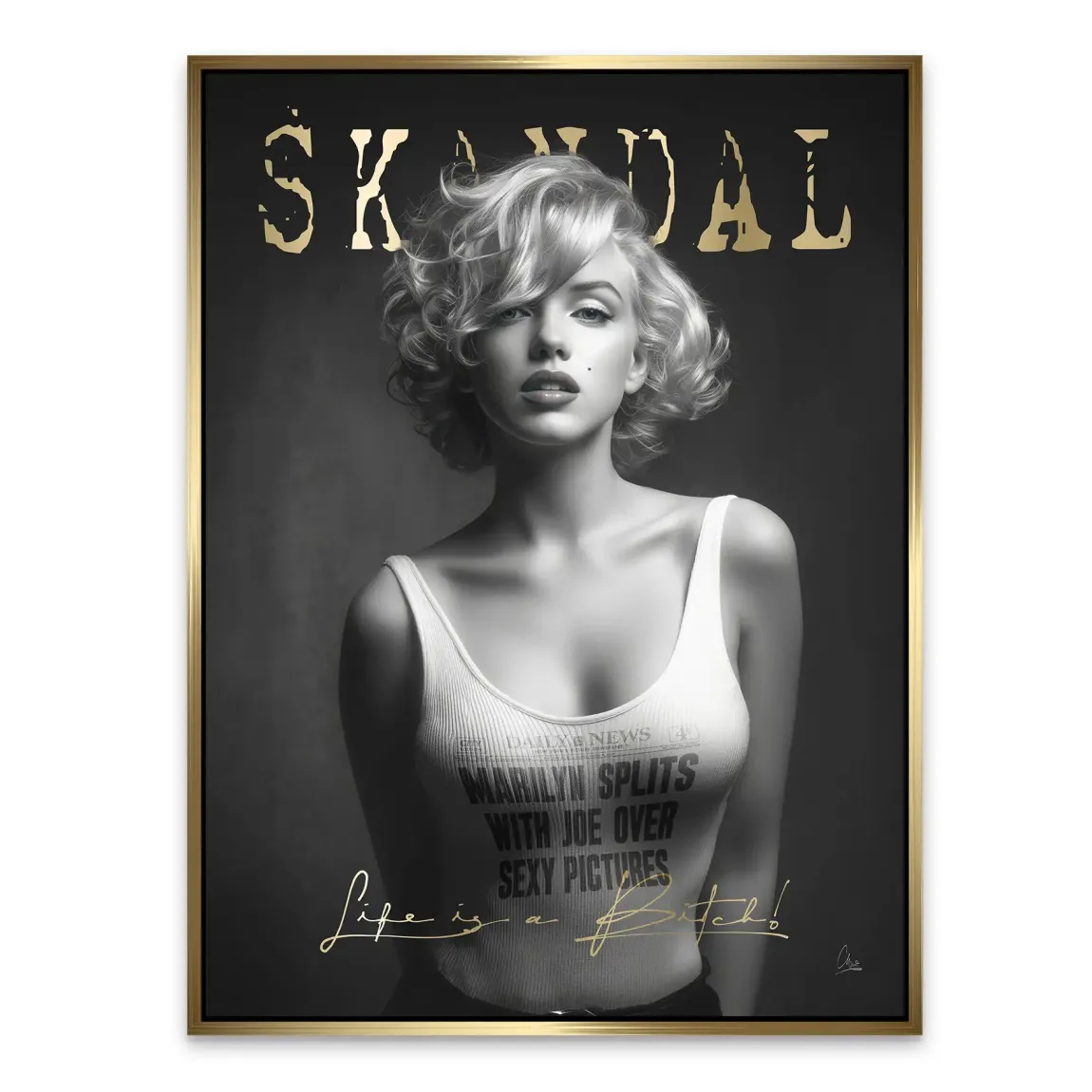Marilyn Skandal Alu Dibond Bild