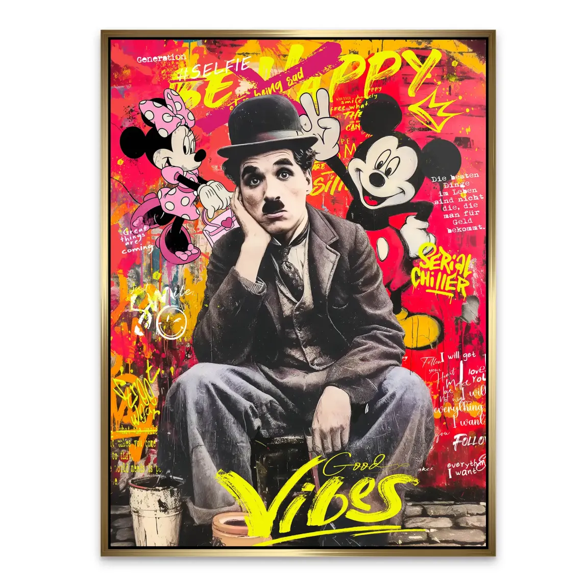 Legends Charlie & Micky Pop Art Alu Dibond Bild INGALERIE