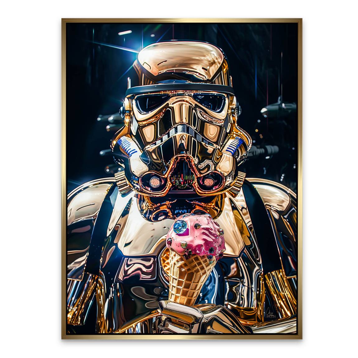 Stormtrooper Gold Alu Dibond Wandbild