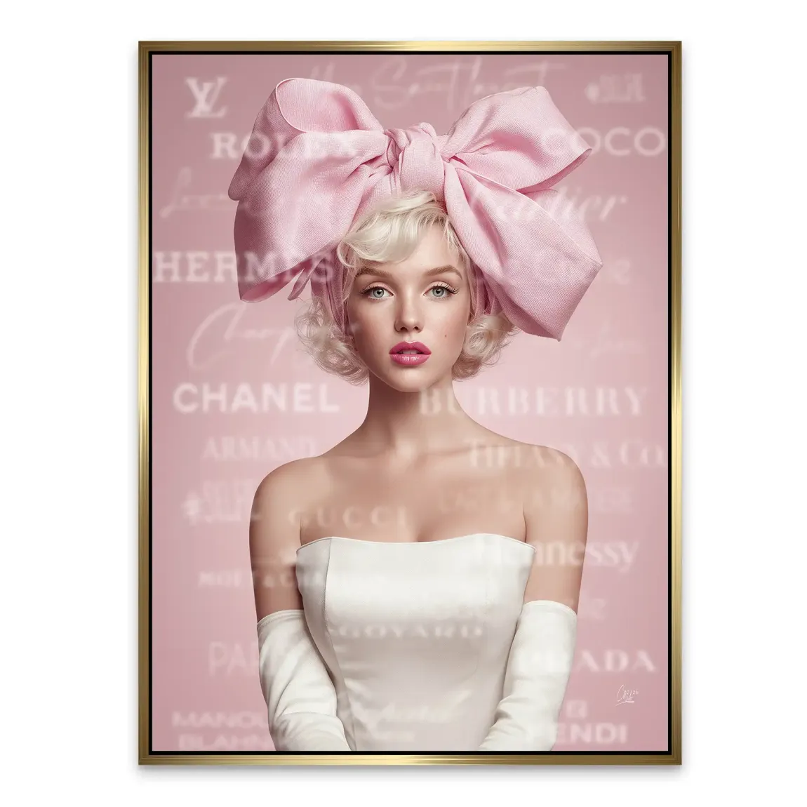 Marilyn Monroe Couture Pop Art Alu Dibond Bild