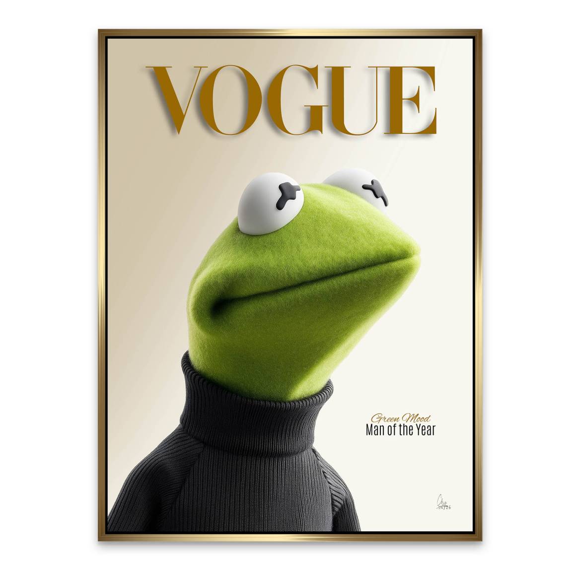 Kermit Couture Alu Dibond Wandbild