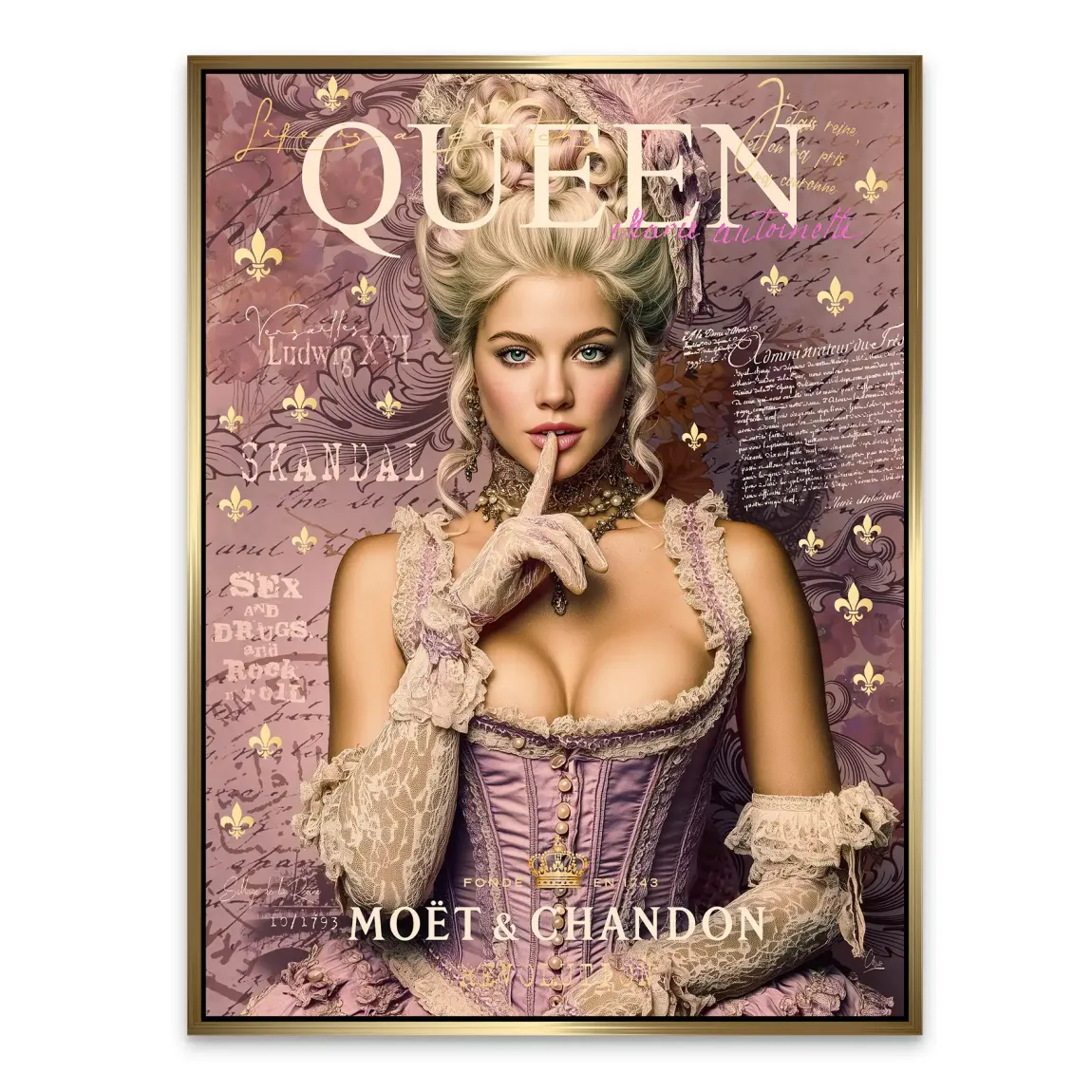 Marie Antoinette Rebell Art Alu Dibond Bild