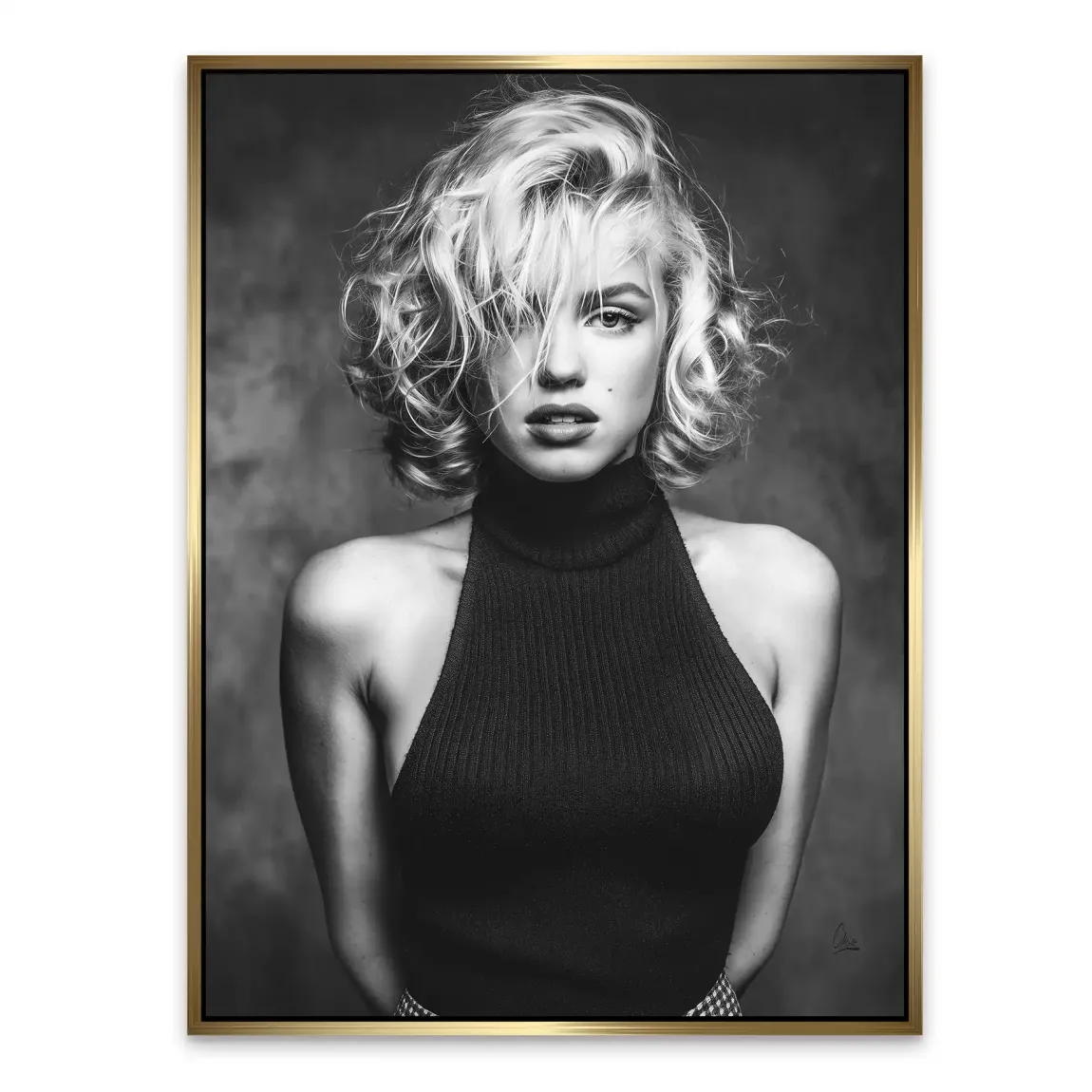 Marilyn Black and White Style Alu Dibond Bild