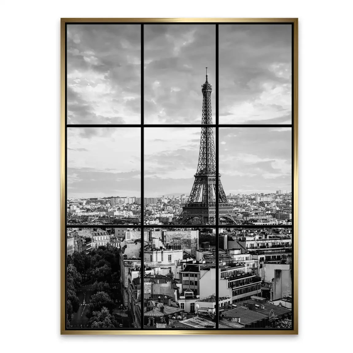 Eiffelturm über Paris Alu Dibond Bild