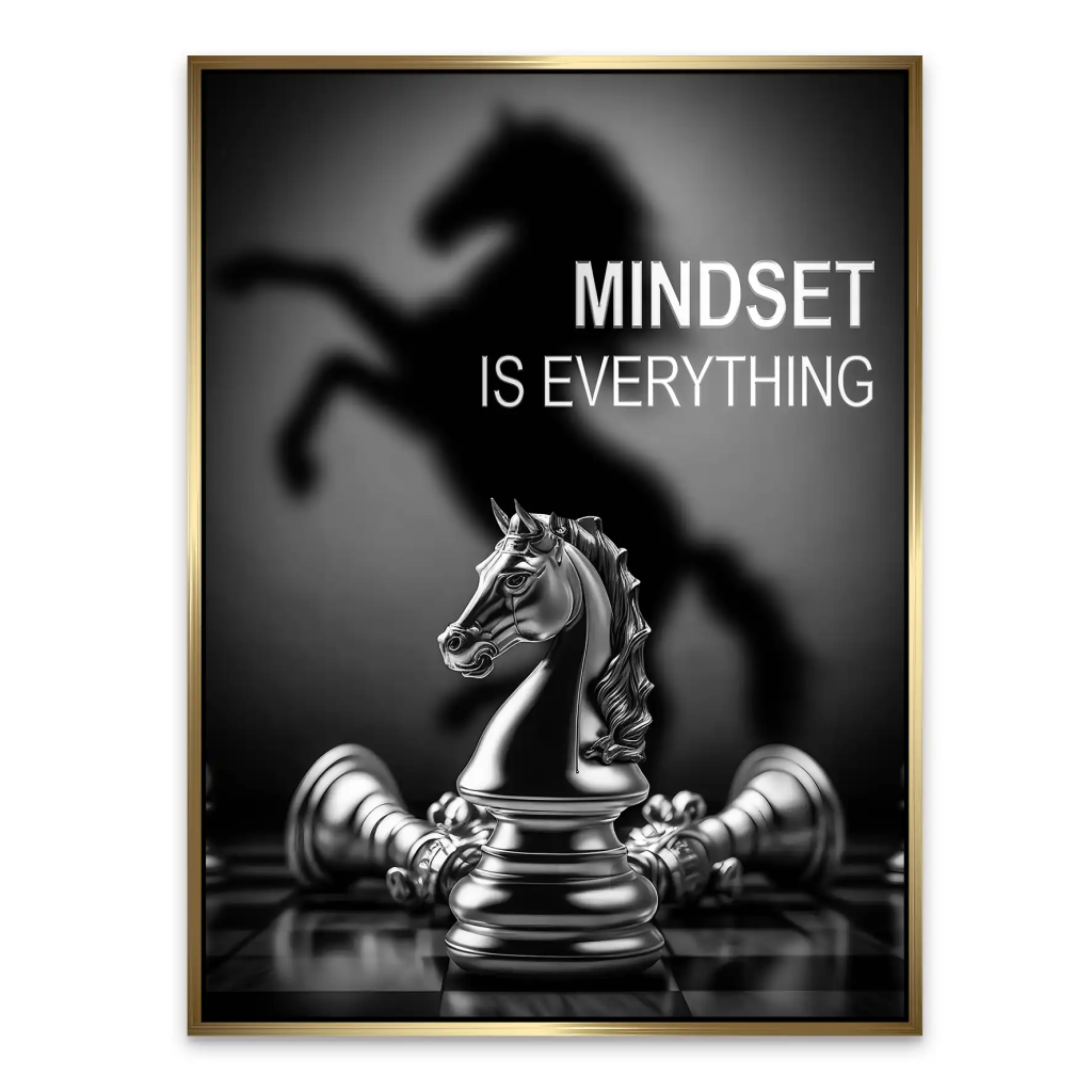 Motivation Schachfigur AluDibond Bild INGALERIE