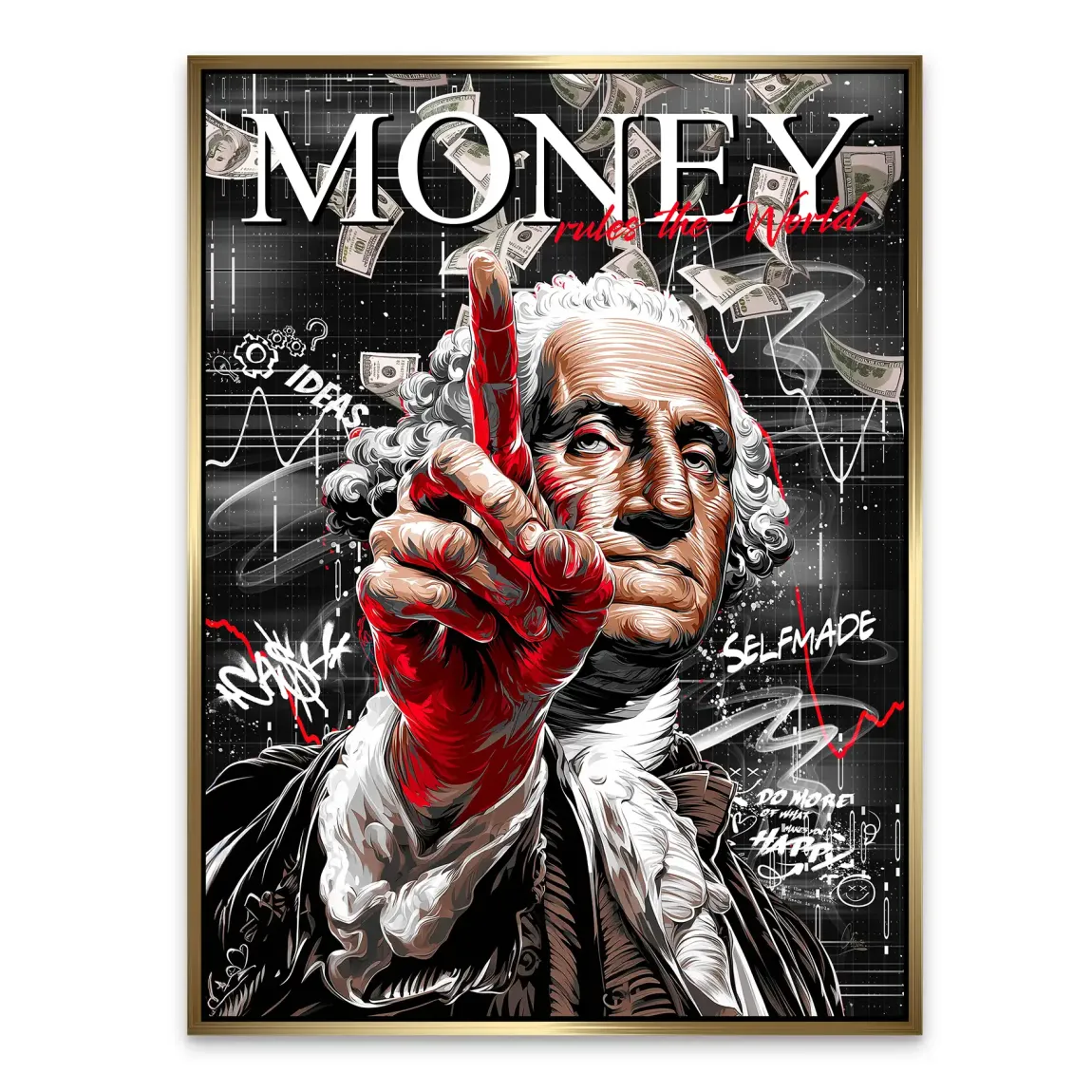 Money Leader Wallstreet Alu Dibond Bild