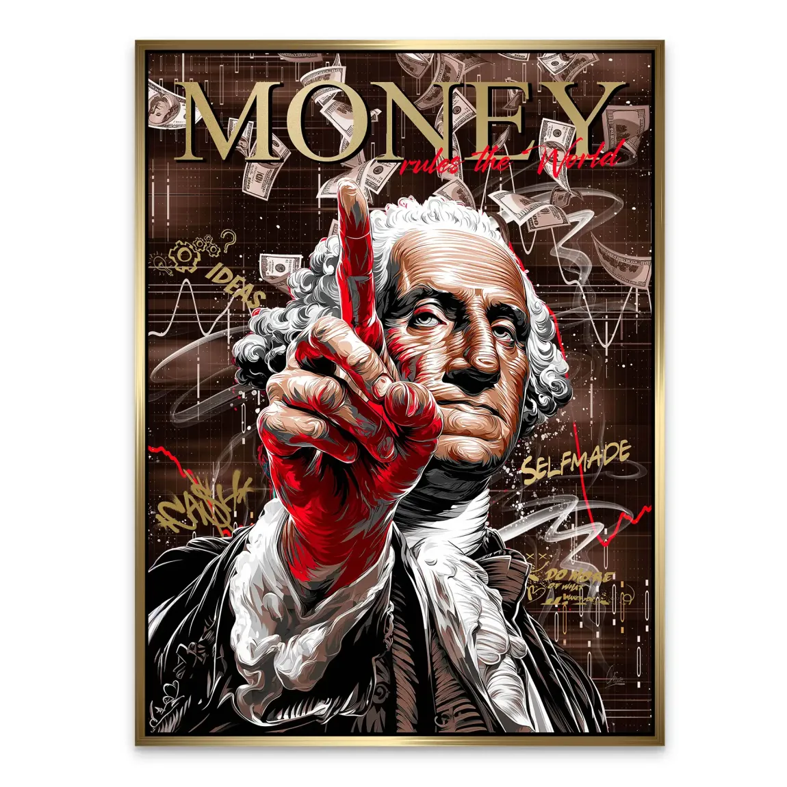 Money Vision Wallstreet Alu Dibond Bild