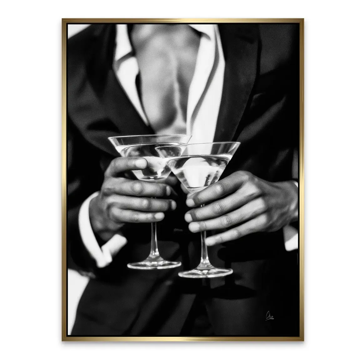 Gentleman Noire Alu Dibond Bild