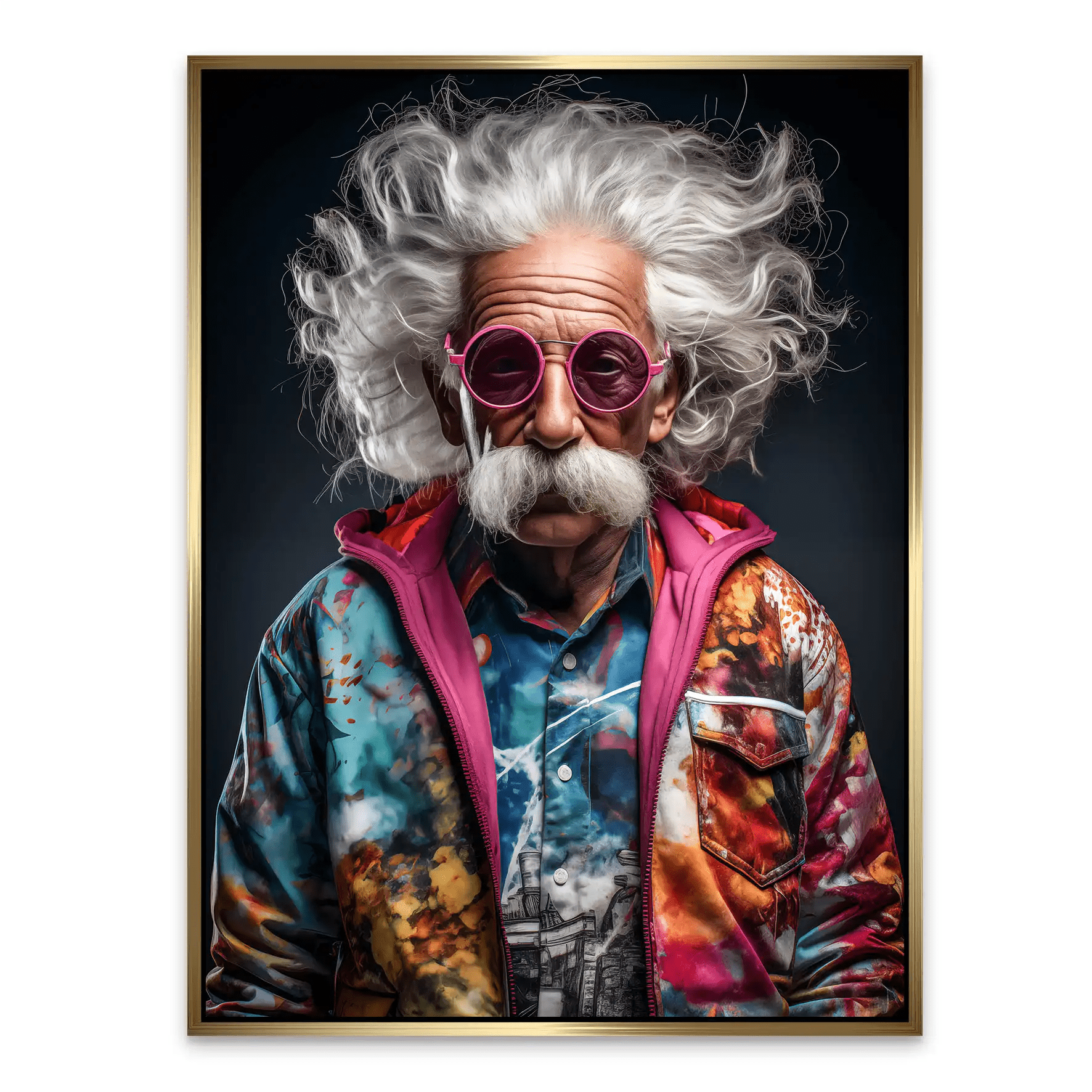 Einstein Hipster Style AluDibond Bild INGALERIE