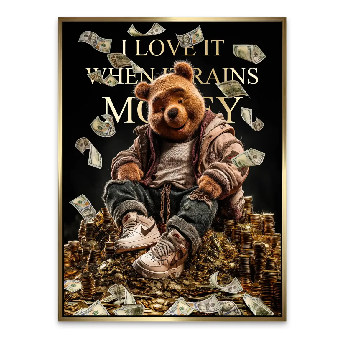 Winnie Puuh Rich Dreams Alu Dibond Bild INGALERIE