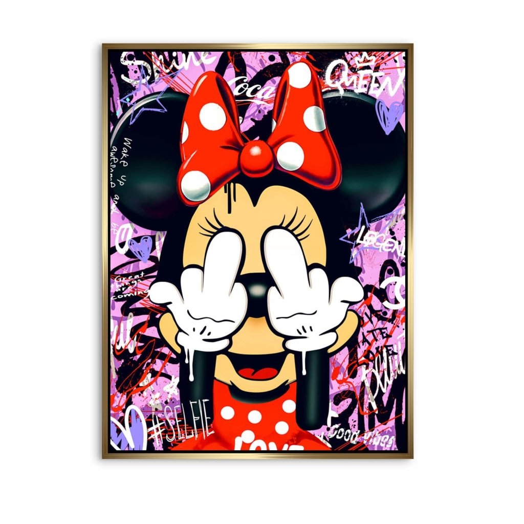 Bad Minnie Street Art AluDibond Bild INGALERIE