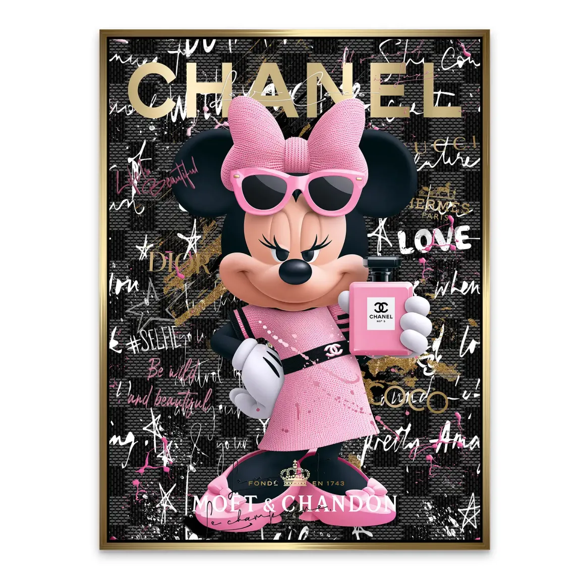 Minnie Couture Alu Dibond Wandbild
