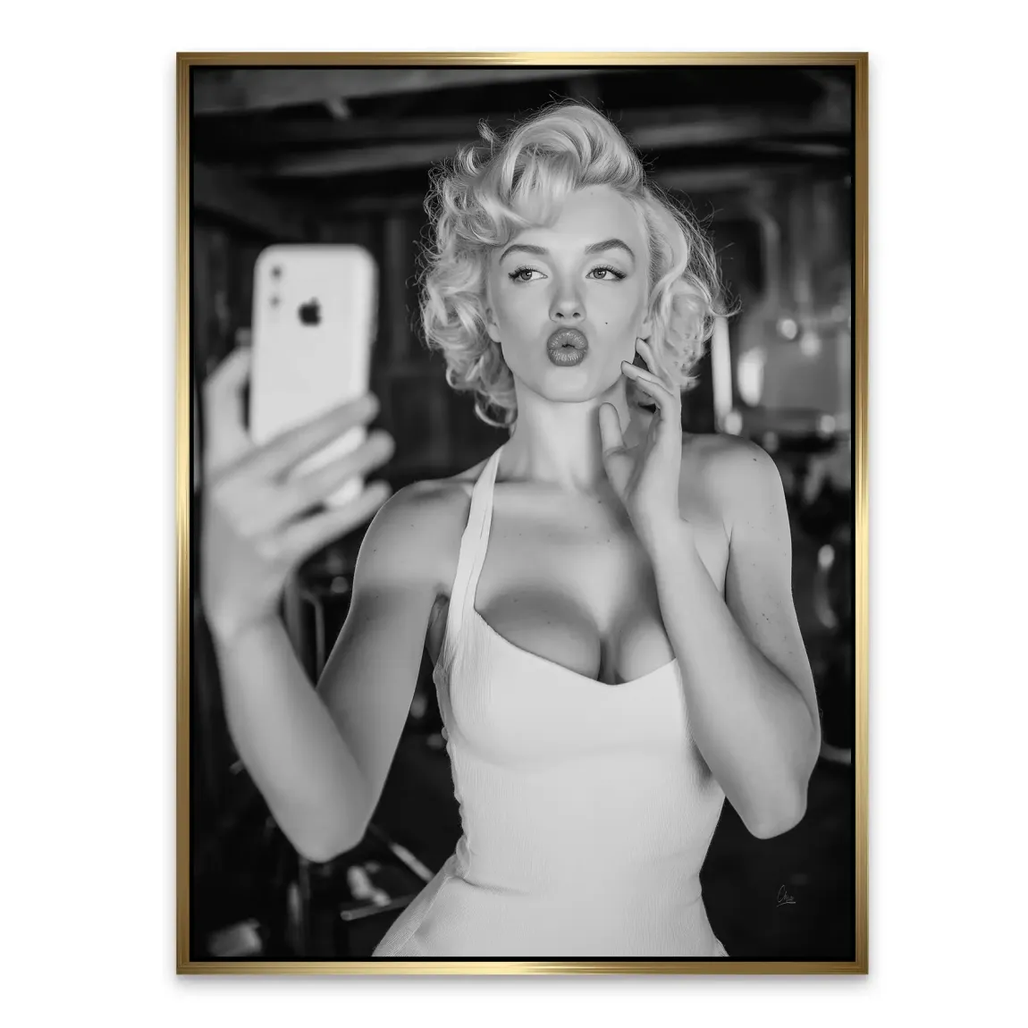 Marilyn Monroe Selfie Alu Dibond Bild