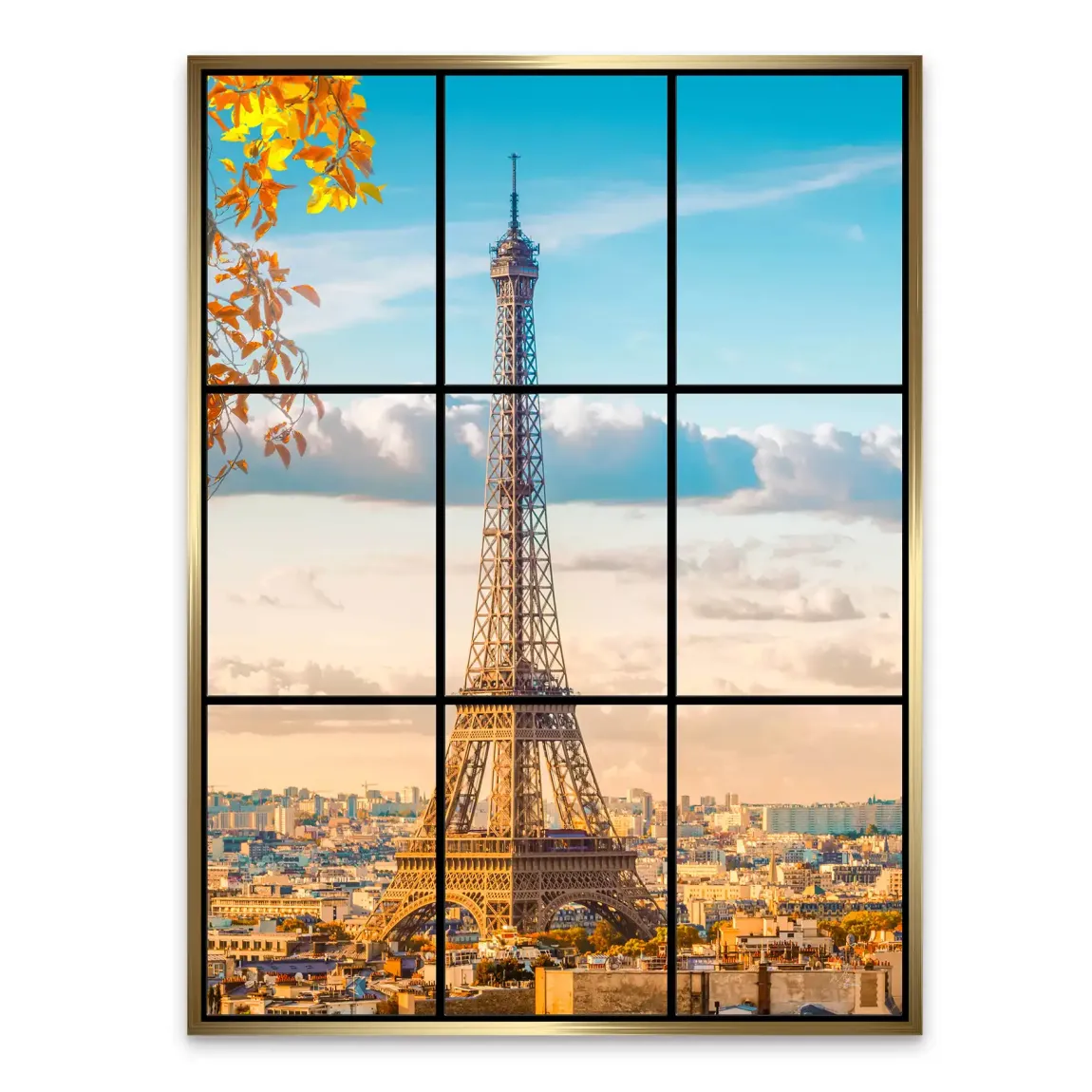 Morning Glow Paris Alu Dibond Bild