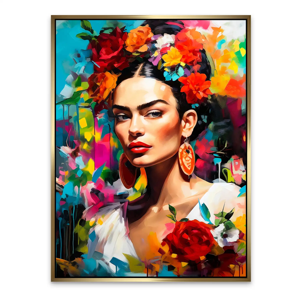 Frida Kahlo Flower AluDibond Bild INGALERIE