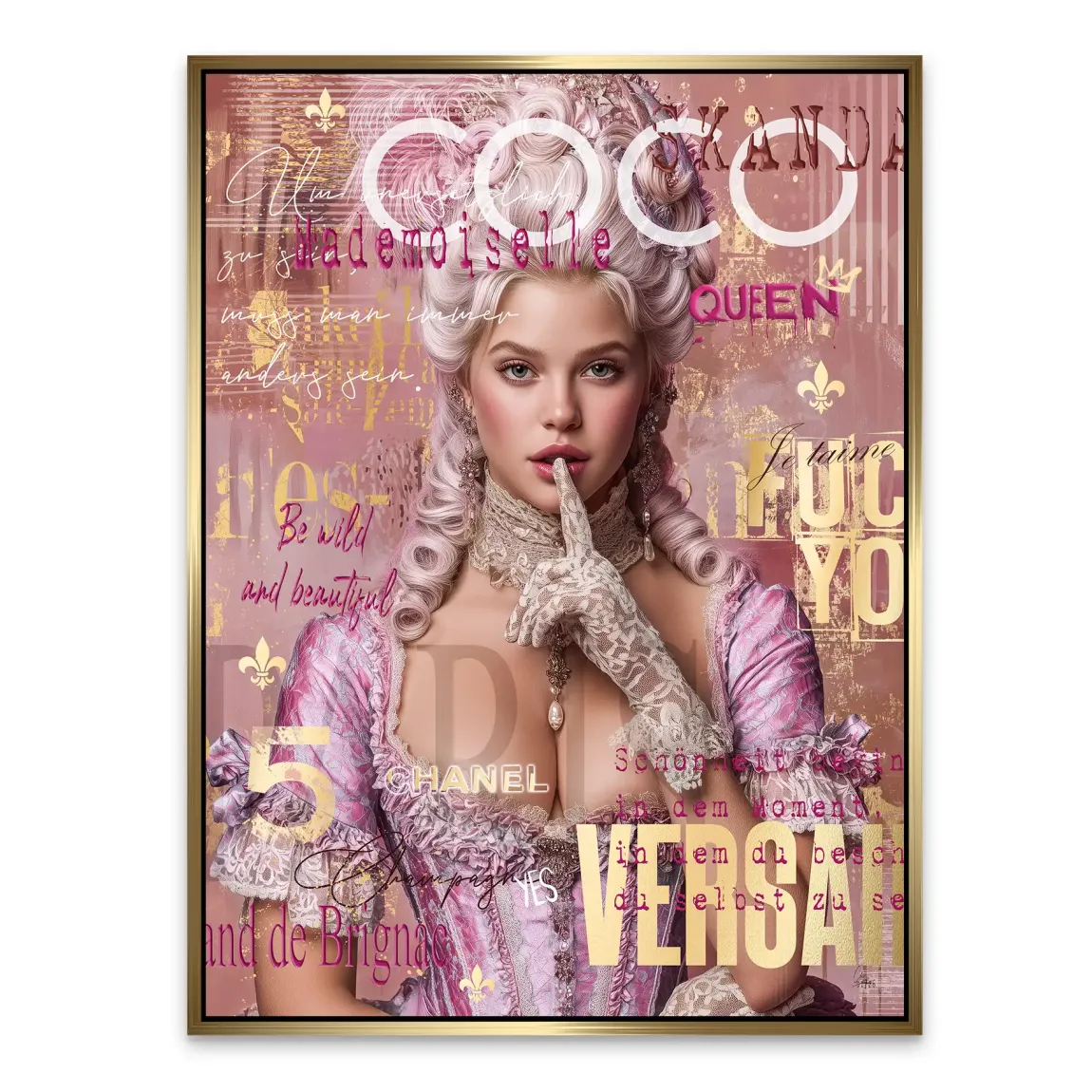 Marie Antoinette Popart Alu Dibond Bild