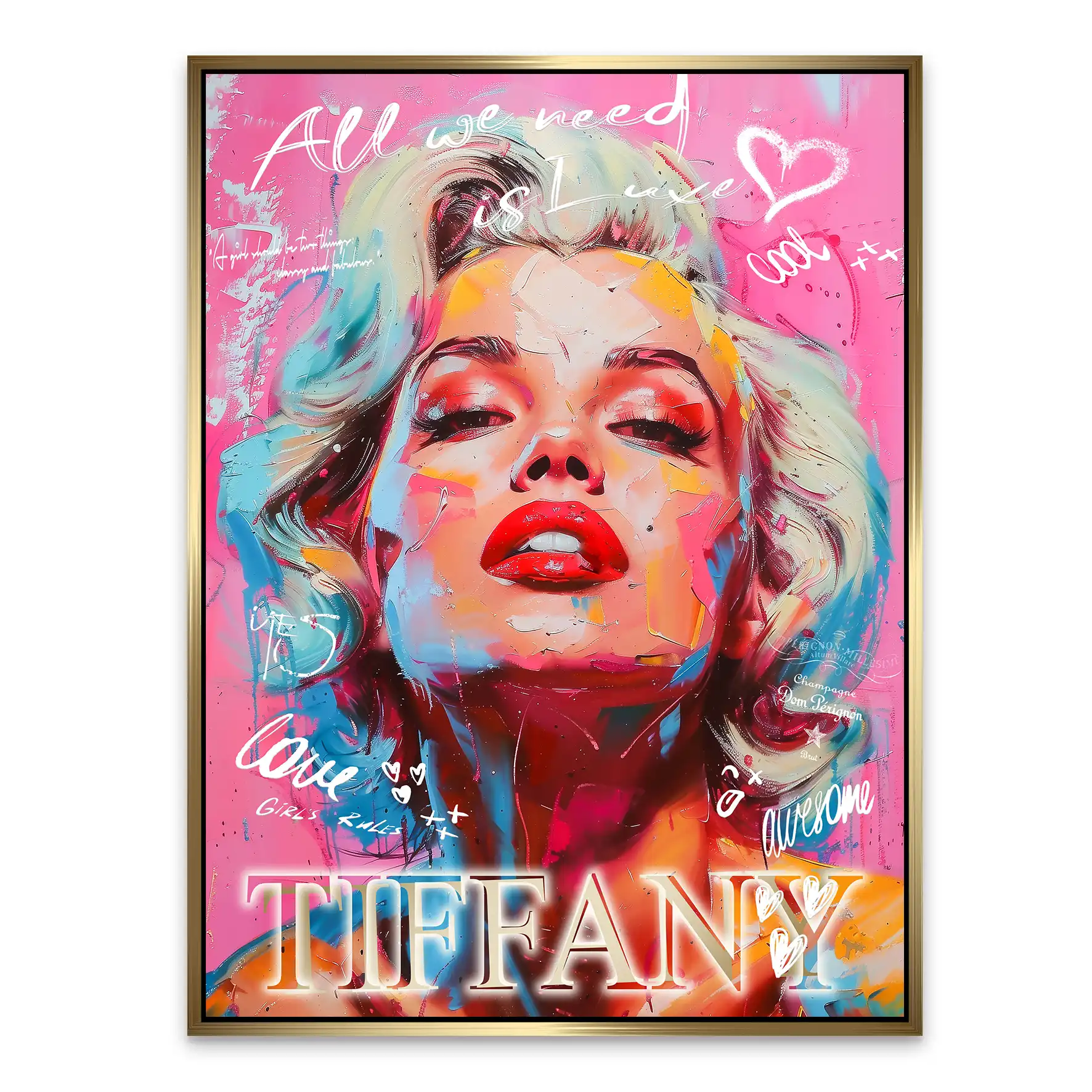 Marilyn Tiffany AluDibond Bild INGALERIE