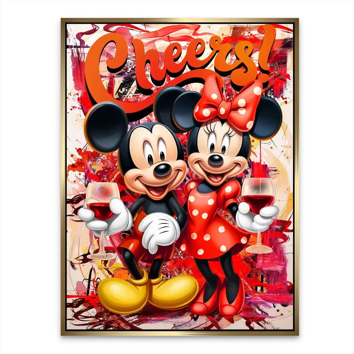 Micky u. Minnie Cheers Alu Dibond Bild INGALERIE