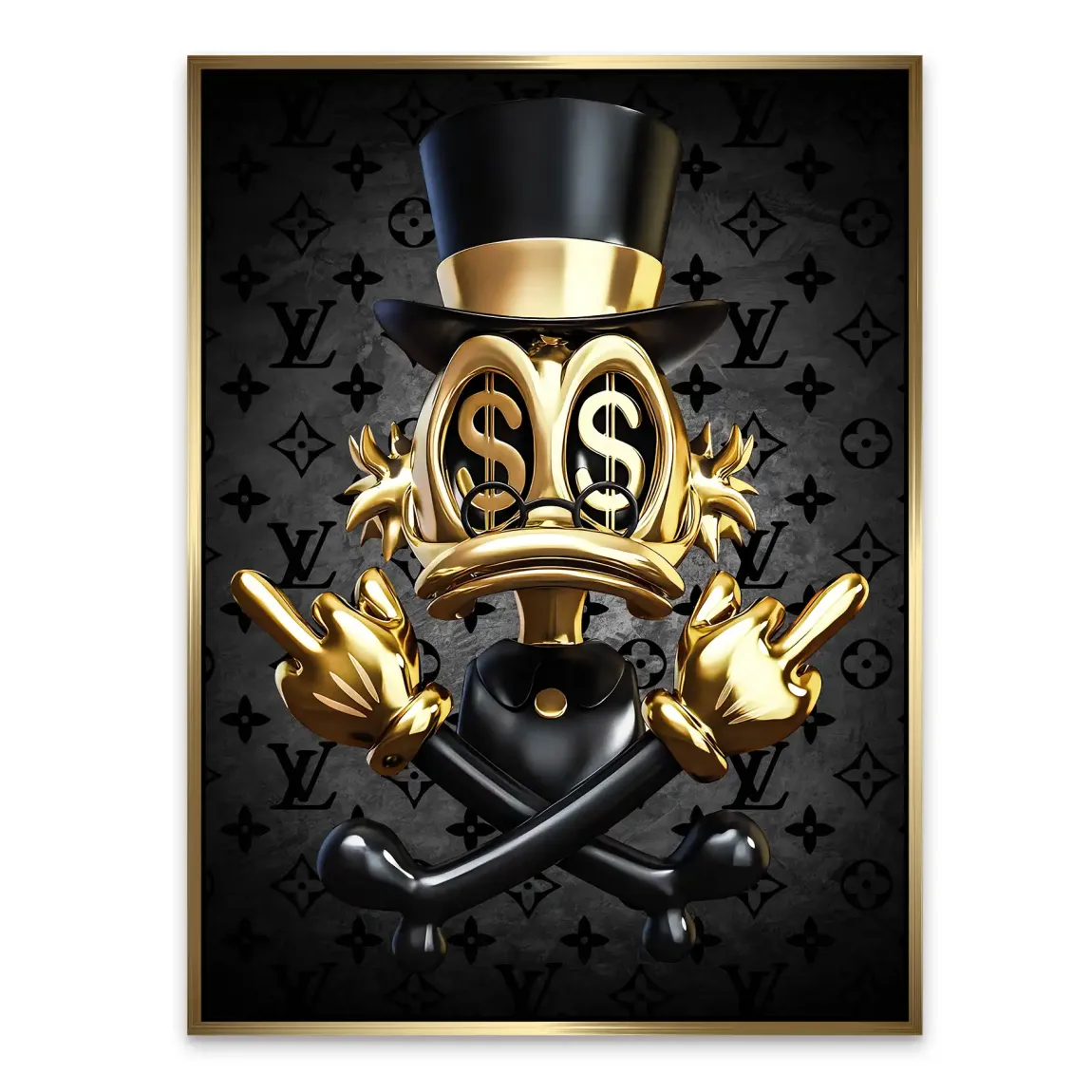 Money Skull Duck Alu Dibond Bild