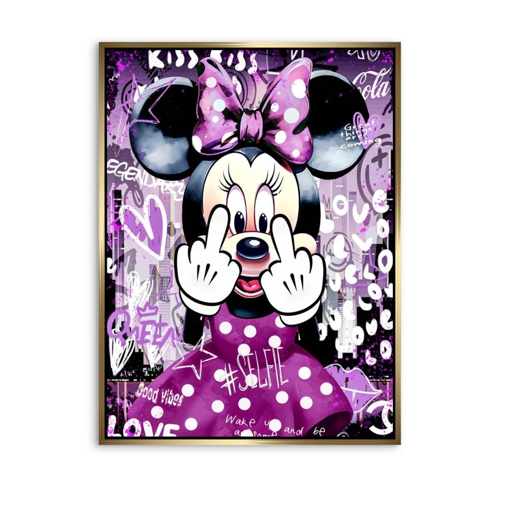 Bad Minnie Pop Art AluDibond Bild INGALERIE